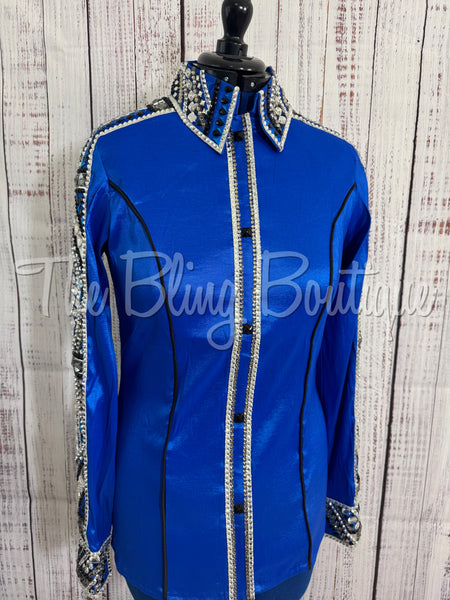 RE-ORDER Royal Blue & Grey Day Shirt Set (Choose Your Size)