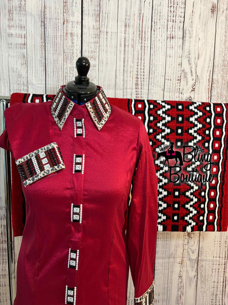 Red & Leopard Day Shirt Set (XL)
