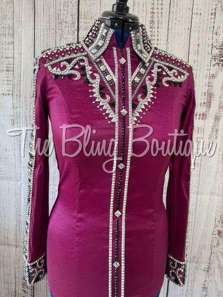 Raspberry, Charcoal & Black Day Shirt Set (Medium)