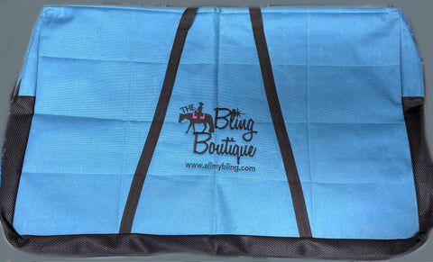 The Bling Boutique Oversized Quilted  Show Pad Carrier (Holds 3 Pads) - Turquoise