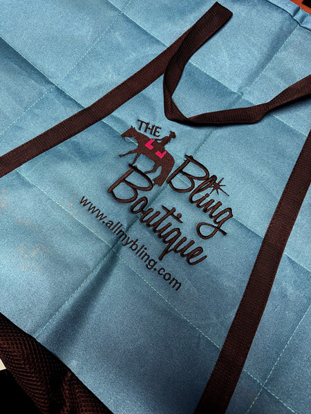 The Bling Boutique Oversized Quilted  Show Pad Carrier (Holds 3 Pads) - Turquoise