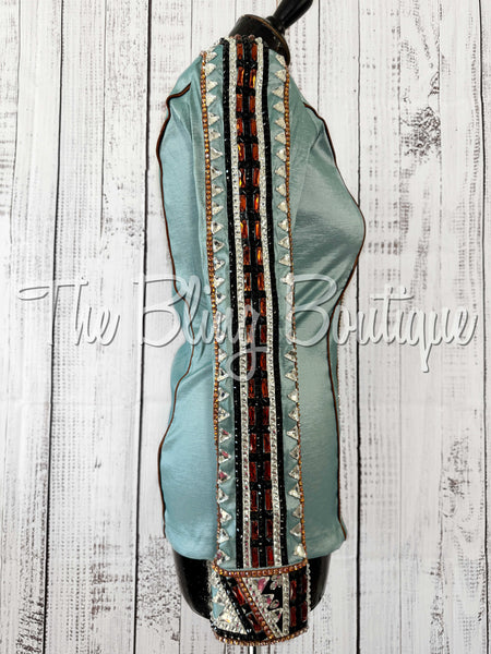 RE-ORDER Soft Mint & Rust Day Shirt Set (Choose Your Size)