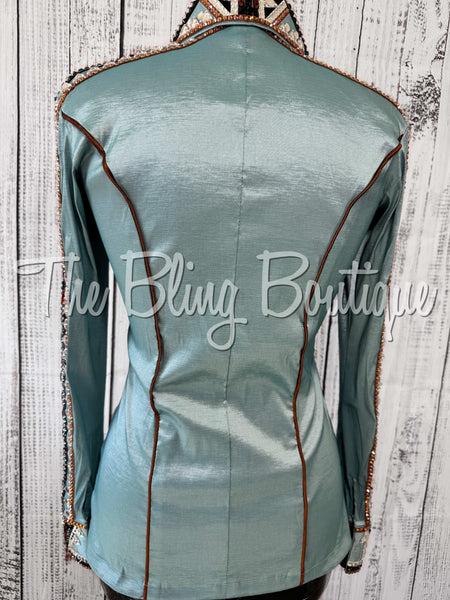 RE-ORDER Soft Mint & Rust Day Shirt Set (Choose Your Size)