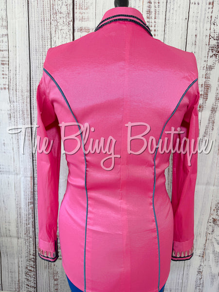 Pink & Navy Simple Day Shirt Set (Medium)