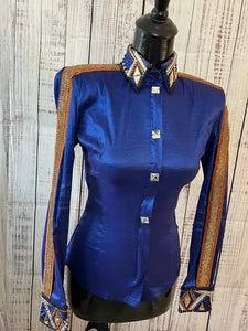 All That Royal Blue & Rust Day Shirt (XS/S)