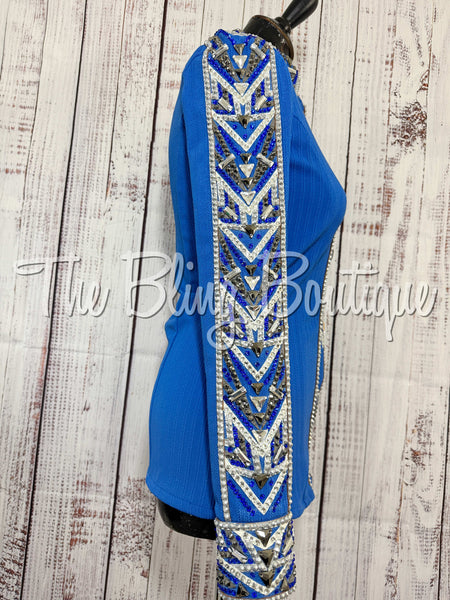 Blue, Grey & White Day Shirt Set (Small)