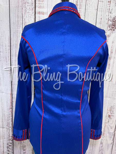 Royal Blue & Red Simple Day Shirt Set (Large)