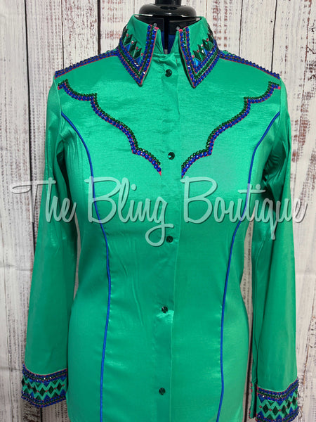 Green, Blue & Pink Day Shirt Set (Medium)