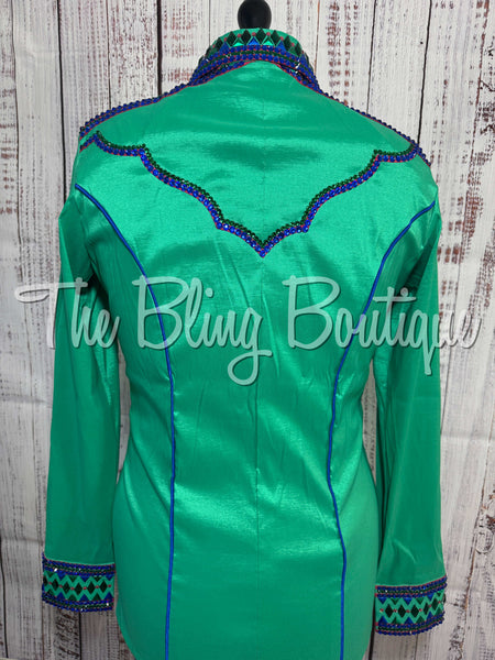 Green, Blue & Pink Day Shirt Set (Medium)