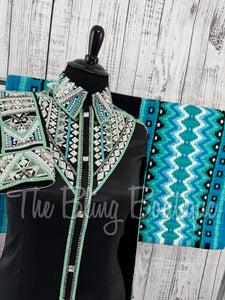 Black, Mint, Aqua & Grey Day Shirt Set (XL)