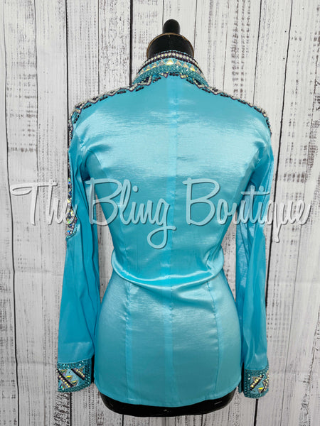 Aqua, Turquoise & Purple Day Shirt Set (Small)