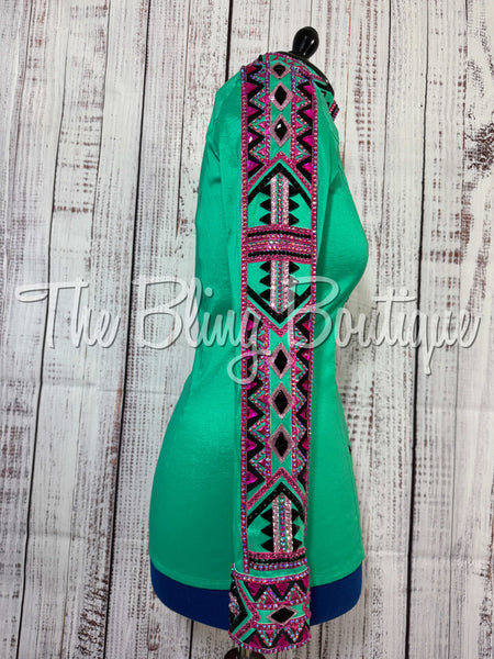 Green & Fuchsia Day Shirt Set (Medium)