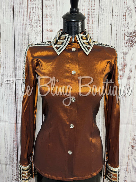 Rust, Tan, Black & White Day Shirt Set (XS/S)