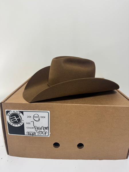 Brinks 50X Western Hat - Bourbon - Size 7