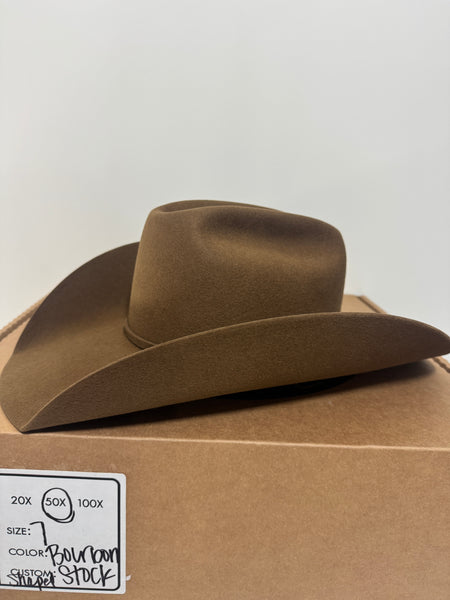 Brinks 50X Western Hat - Bourbon - Size 7