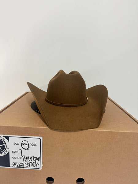 Brinks 50X Western Hat - Bourbon - Size 7