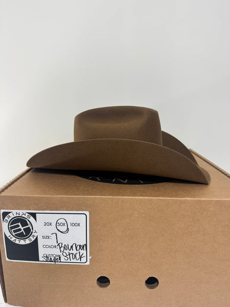 Brinks 50X Western Hat - Bourbon - Size 7
