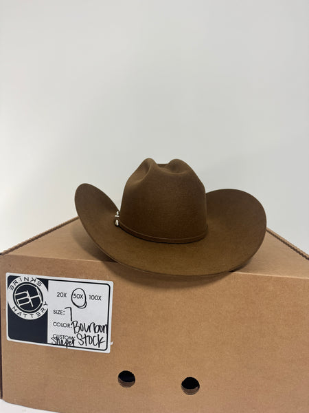 Brinks 50X Western Hat - Bourbon - Size 7
