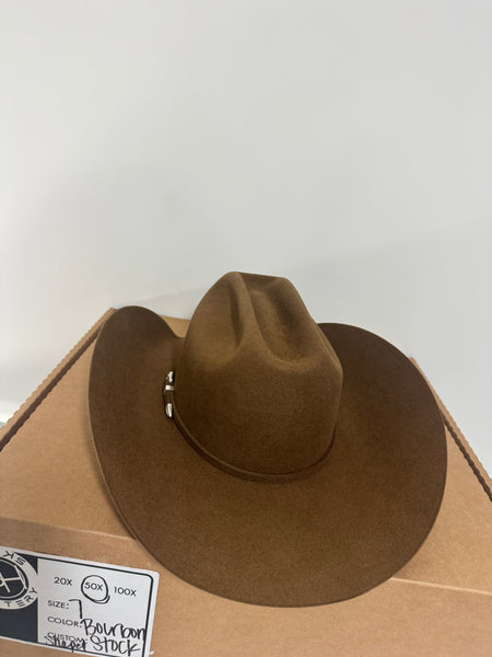 Brinks 50X Western Hat - Bourbon - Size 7