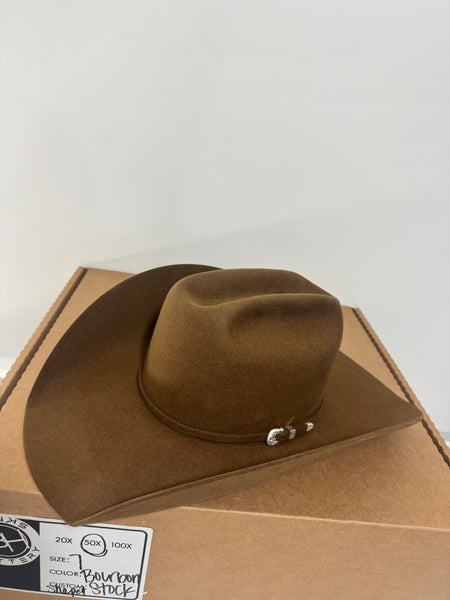 Brinks 50X Western Hat - Bourbon - Size 7