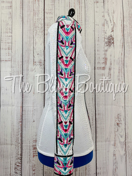 Iridescent White, Pink, Turquoise & Purple Day Shirt Set (Medium)