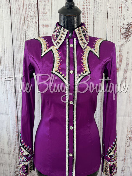RE-ORDER Grape, Tan & Black Day Shirt Set (Choose Your Size)