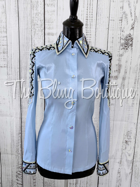 Ice Blue, Black & AB Day Shirt Set (XS/S)