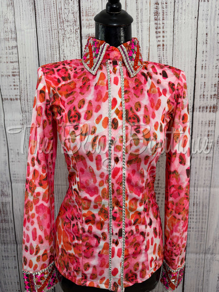 Coral, Pink & Orange Leopard Day Shirt Set (Sizes Small-3XL)