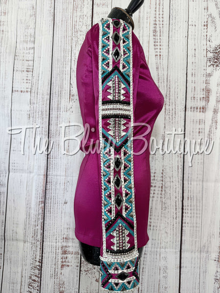 Raspberry & Turquoise Day Shirt Set (Small)