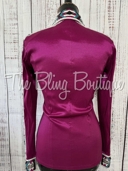 Raspberry & Turquoise Day Shirt Set (Small)