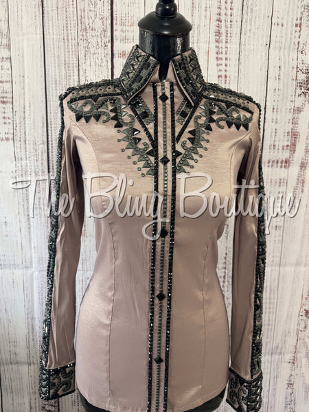 RE-ORDER Fawn, Mocha & Gunmetal Day Shirt Set (Choose Your Size)