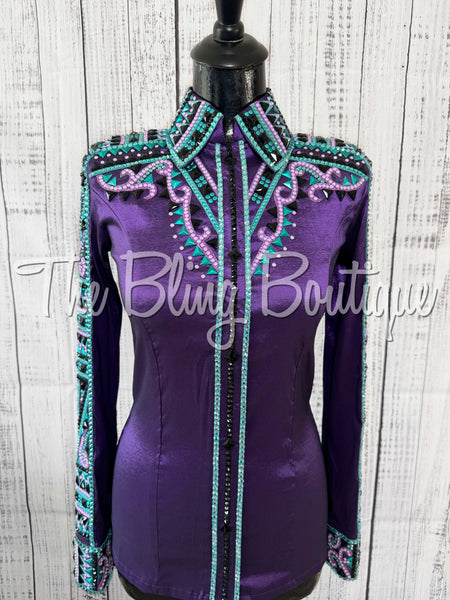 RE-ORDER Purple, Teal & Turquoise Day Shirt Set (Choose Your Size)