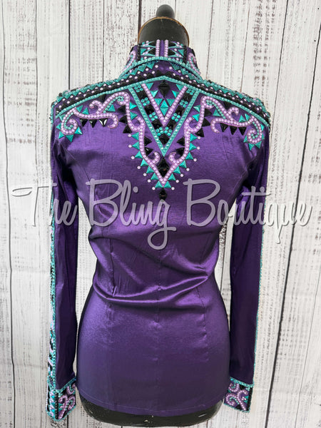 RE-ORDER Purple, Teal & Turquoise Day Shirt Set (Choose Your Size)