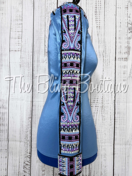 RE-ORDER Cornflower Blue, Periwinkle, Lavender & Black Day Shirt Set (Choose Your Size)
