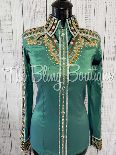 Light Green, Copper, & Tan Day Shirt Set (Small)