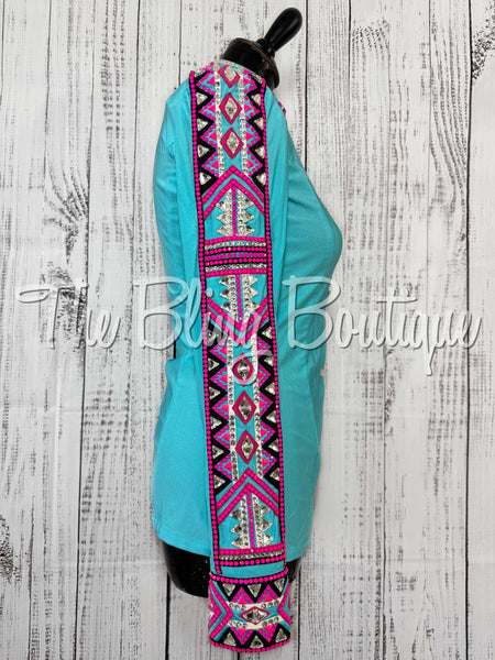 Aqua & Hot Pink Day Shirt Set (Small)