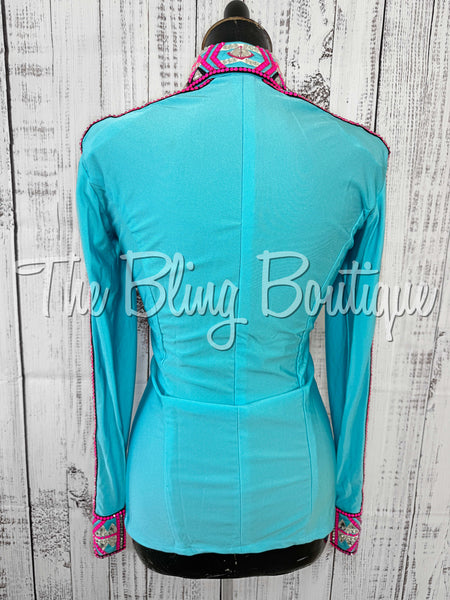 Aqua & Hot Pink Day Shirt Set (Small)