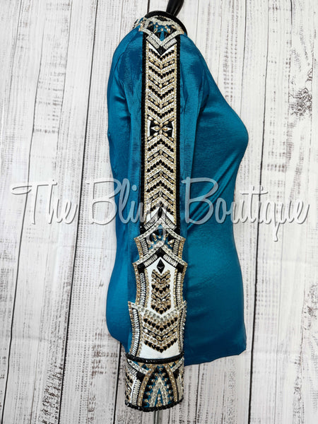 Dark Turquoise, Tan & Black Day Shirt Set (XL)