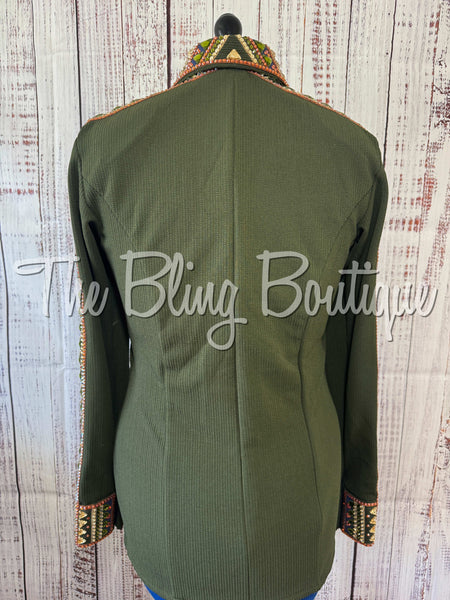 Olive Green, Navy Blue, Rust & Tan Day Shirt Set (Large)