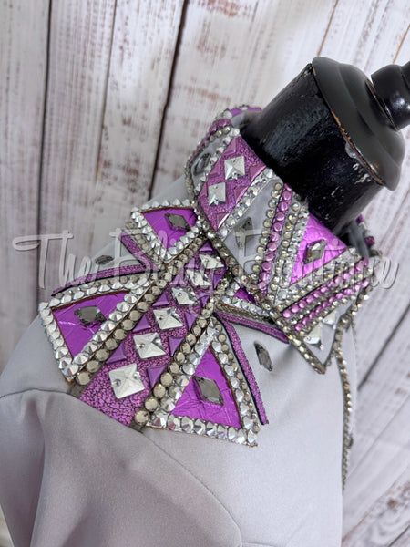 Light Grey, Berry & Purple Day Shirt Set (S)