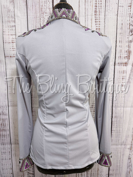 Light Grey, Berry & Purple Day Shirt Set (S)