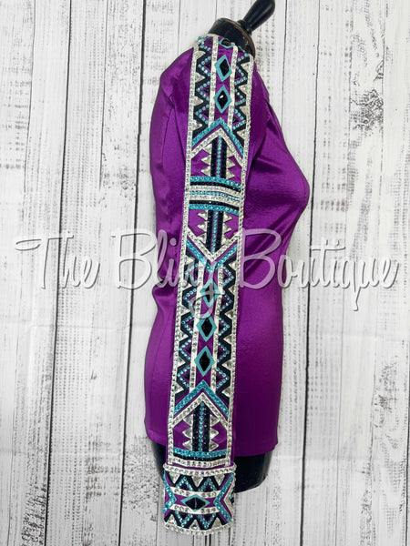 RE-ORDER Grape, Turquoise, Black & White Day Shirt Set (Choose Your Size)