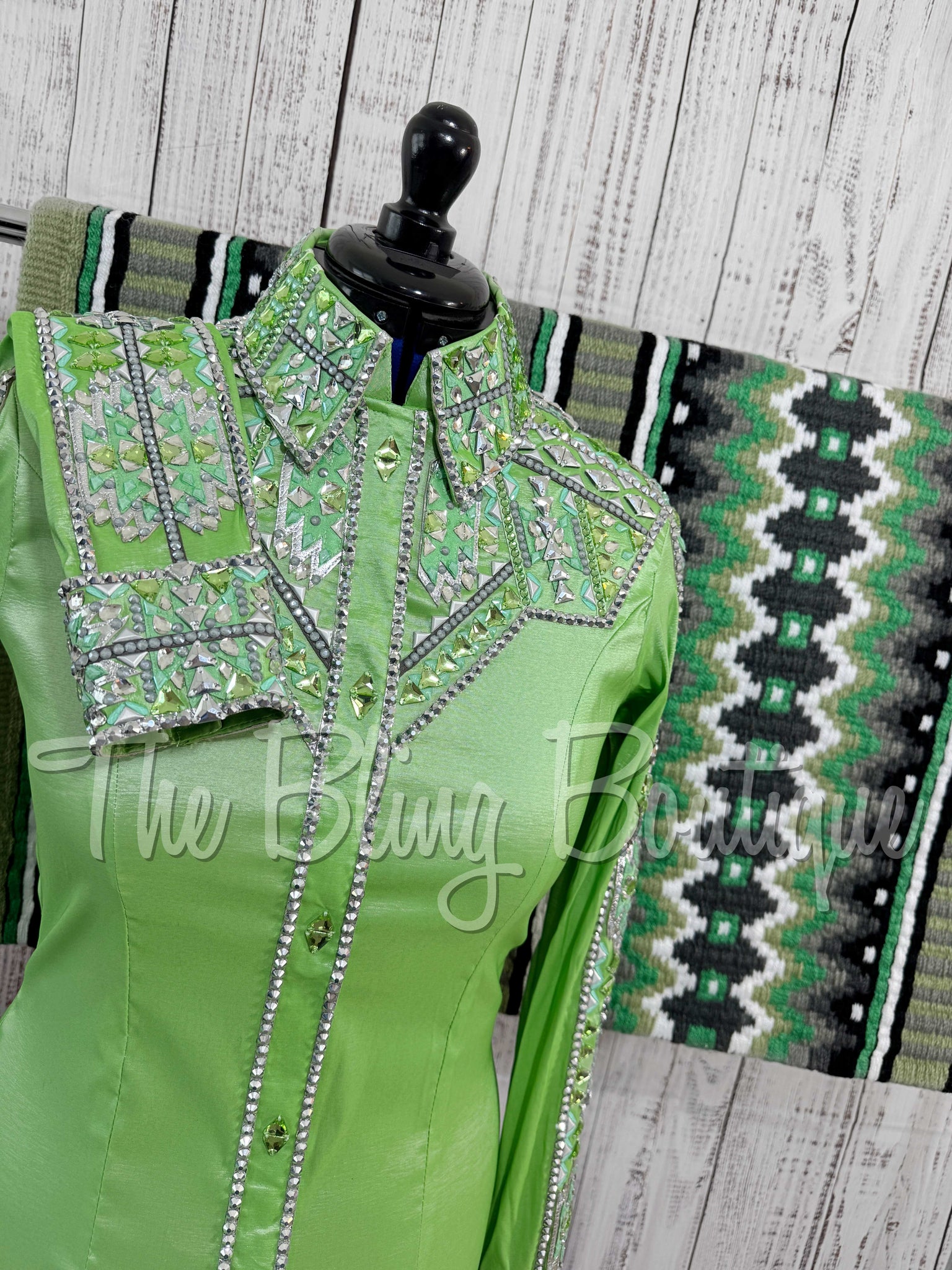 Light Green & Grey Day Shirt Set (M)