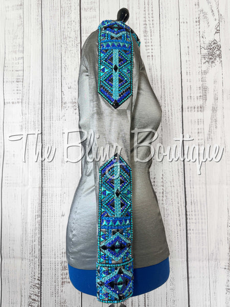 RE-ORDER Grey, Turquoise & Royal Blue Day Shirt Set (Choose Your Size)