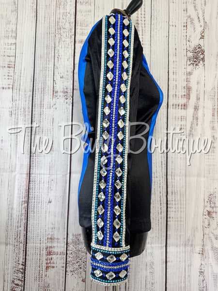 Royal Blue, Turquoise & Black Day Shirt Set (Small)