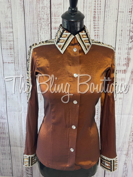 Rust, Tan, Black & White Day Shirt Set (XS/S)