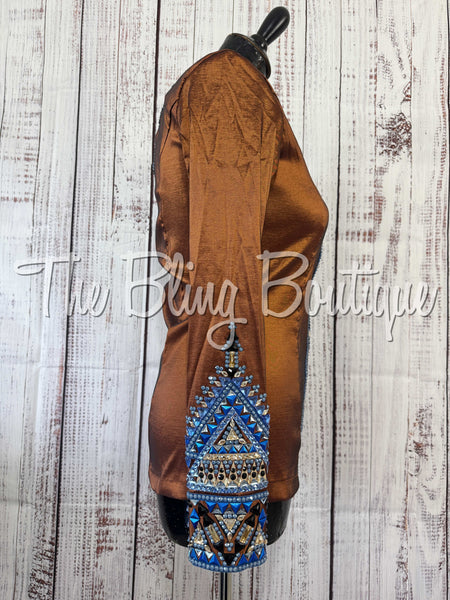 RE-ORDER Rust, Periwinkle, Blue & Tan Day Shirt Set (Choose Your Size)