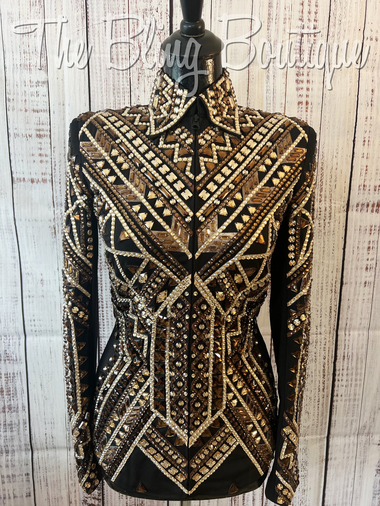 RE-ORDER Black, Bronze & Tan Showmanship Jacket (Choose Your Size)