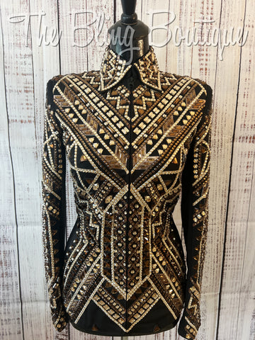 RE-ORDER Black, Bronze & Tan Showmanship Jacket (Choose Your Size)