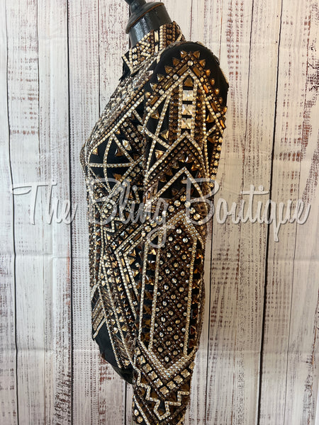 RE-ORDER Black, Bronze & Tan Showmanship Jacket (Choose Your Size)